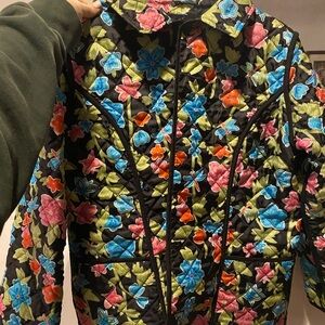 Alfred Dunner Multicolor Floral Puffer Jacket
